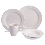 Quest 16 Piece Camping Dinner set whistful white Quest - UK Camping And Leisure