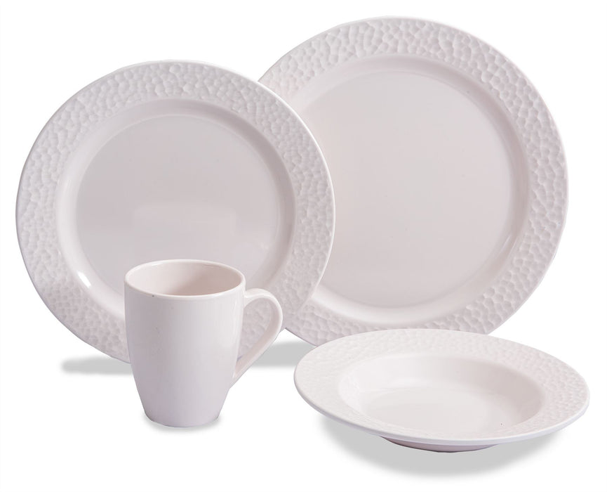 Quest 16 Piece Camping Dinner set whistful white Quest - UK Camping And Leisure