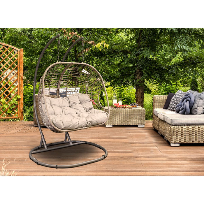 Dellonda Double Swinging Egg Chair with Cushion DG61 Dellonda - UK Camping And Leisure