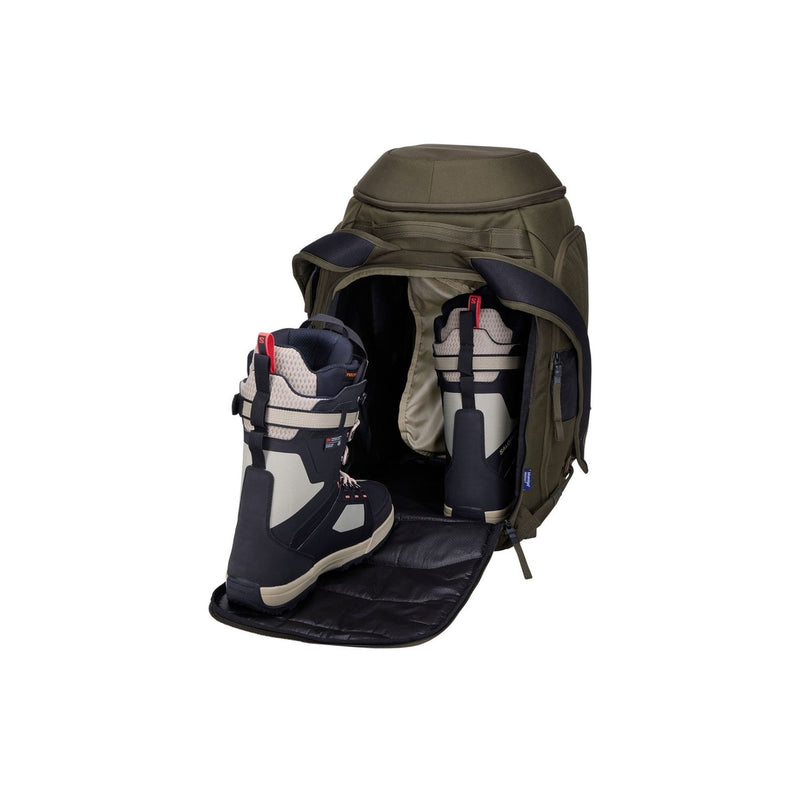 Thule RoundTrip Snowboard and ski boot backpack 60L deep khaki Thule - UK Camping And Leisure