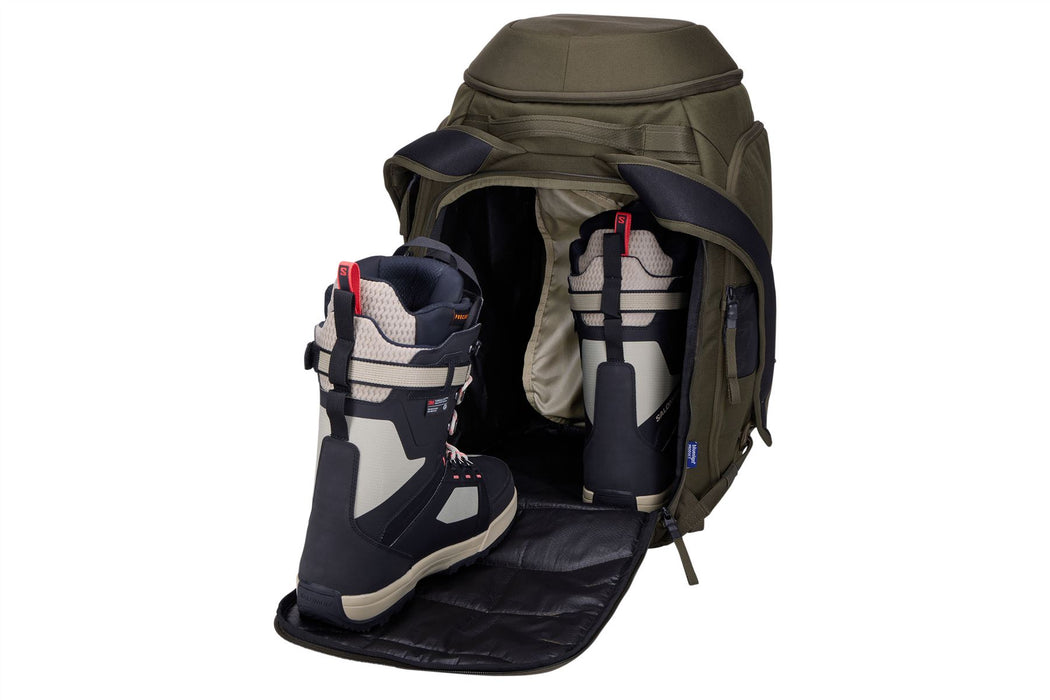Thule RoundTrip Snowboard and ski boot backpack 60L deep khaki Thule - UK Camping And Leisure