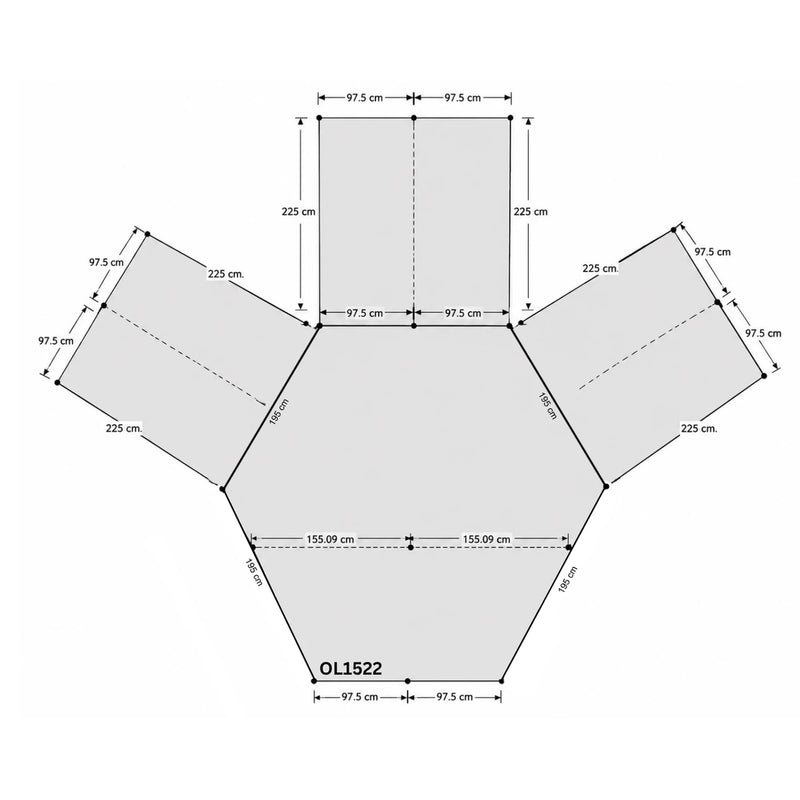 Olpro Hive 6 Berth Tent Footprint Groundsheet 360x360cm