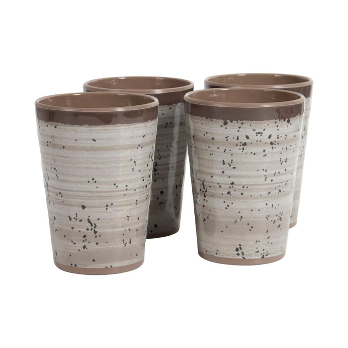 Bo-Camp Cup Halo Melamine 4 Pieces Beige Bo-Camp - UK Camping And Leisure