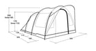 Outwell Sky 4 Pole Blue 4 Person Tent Outwell - UK Camping And Leisure