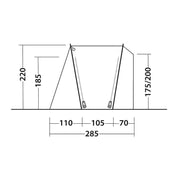 Outwell Desert Van Driveaway Awning Campervan 175-205cm Low - View 14