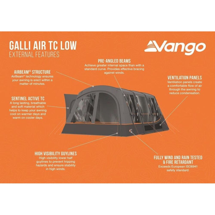 Vango Galli Air TC Low Drive Away Awning  (180 - 210cm) Campervan Vango - UK Camping And Leisure