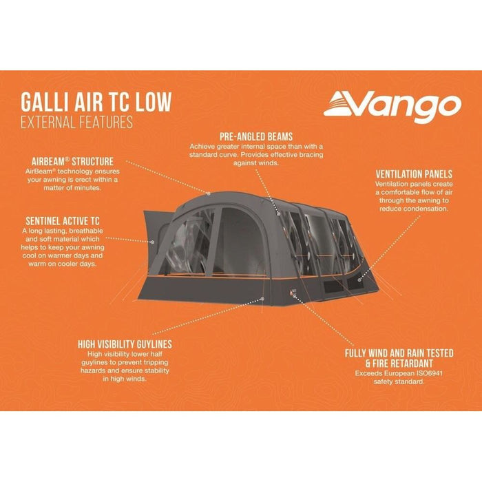 Vango Galli Air TC Low Drive Away Awning  (180 - 210cm) Campervan