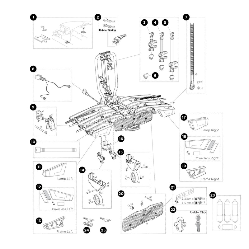Thule Transport Wheel Kit Left EF XT