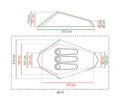 Coleman Cobra 3 Tent Lightweight 3 Person | 3 berth, poled, waterproof, sewn-in groundsheet