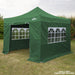 Dellonda Side Walls/Doors/Windows for Gazebo Fits 2 x 2m Models Dark Green Dellonda - UK Camping And Leisure