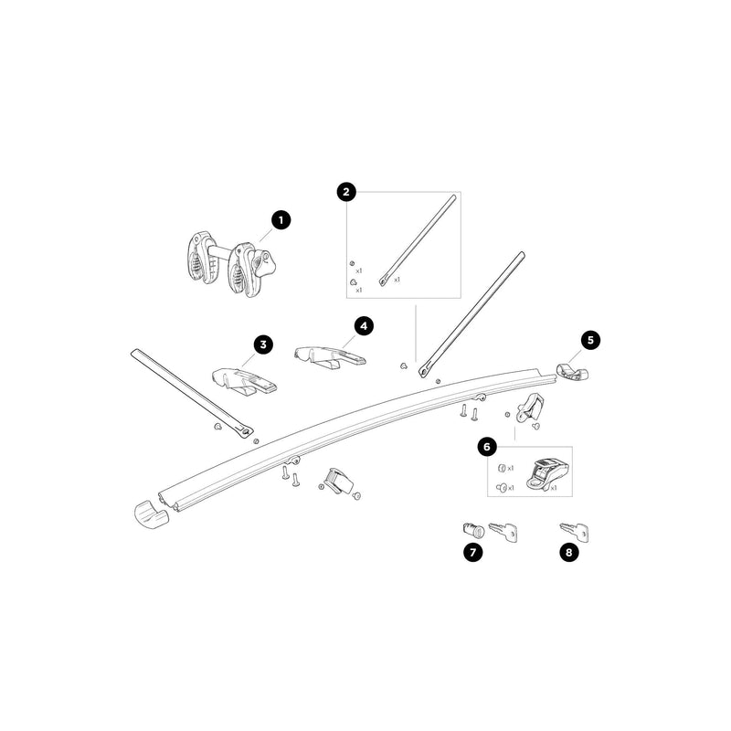 Thule 4th Bike Carrier Arm for Roof Racks
