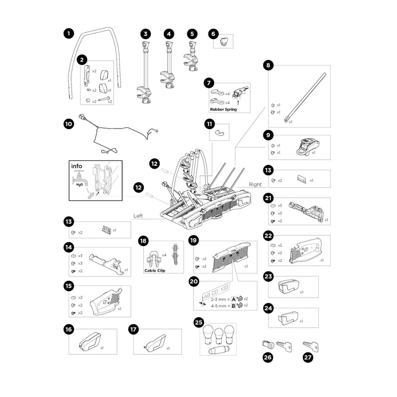 Thule Bike Frame 1.885kg Spare Part