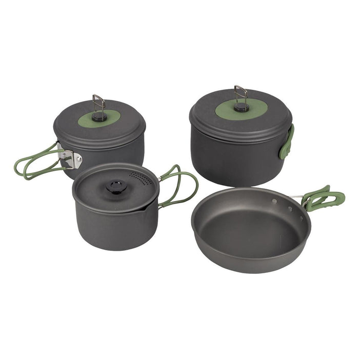 Bo-Camp Cookware Set Explorer 4 Pieces Hard Anodized Aluminium Bo-Camp - UK Camping And Leisure