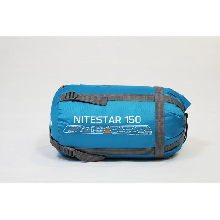 Vango Nitestar Alpha 150 150 Atom Blue Sleeping Bag Vango - UK Camping And Leisure