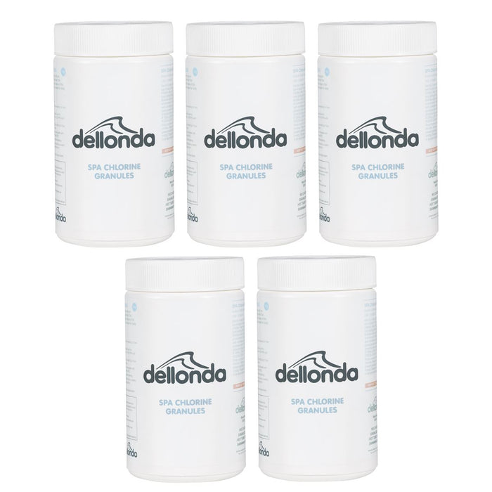 Dellonda Chlorine Granules for Hot Tubs/Spas & Swimming Pools 5 x 1kg Dellonda - UK Camping And Leisure