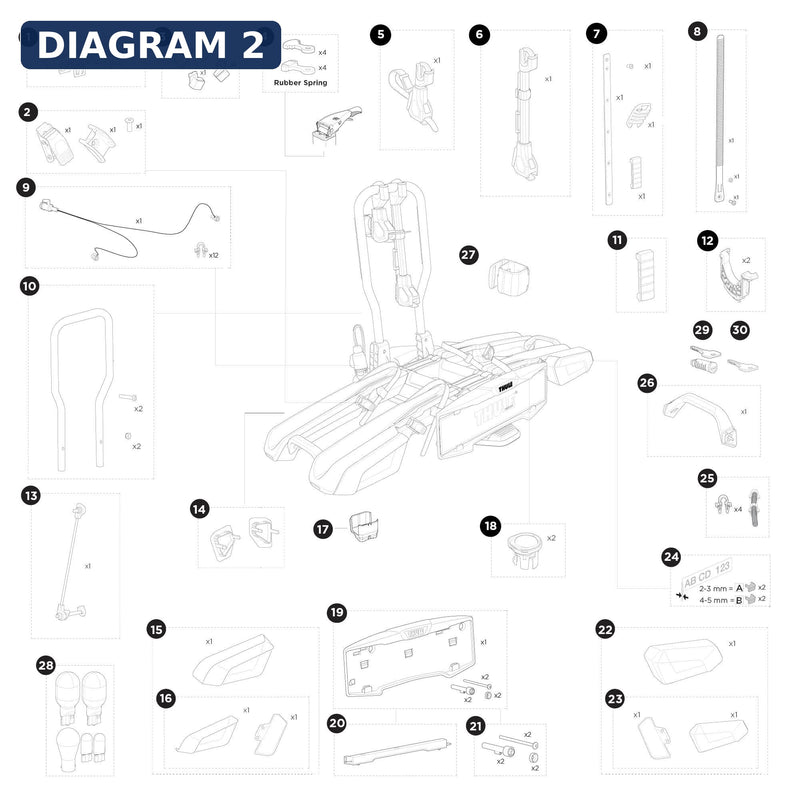 Thule Tilt Wire 2-Bike Spare Part