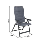 Crespo Chair AP/237 Air Deluxe Grey Crespo - UK Camping And Leisure
