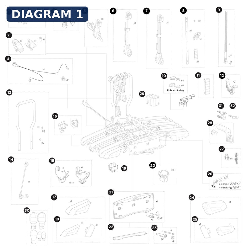 Thule Bike Arm 312 mm Spare Part