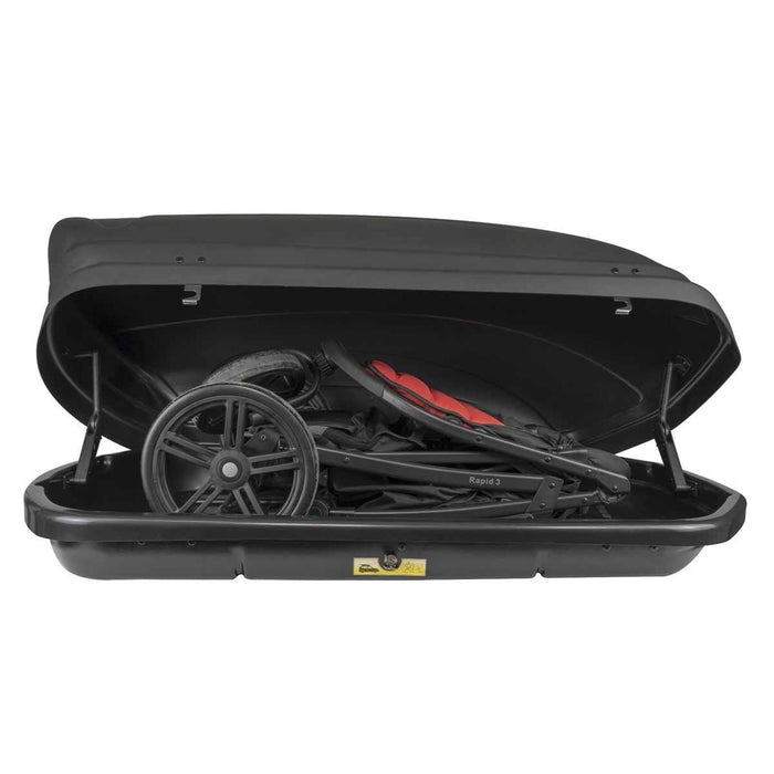 Menabo Mania 460 Litre Black Roof Box (75kg Max.) Menabo - UK Camping And Leisure