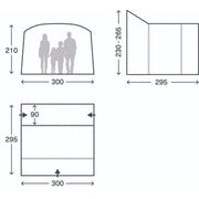Kampa Traverse Air Mid Campervan Drive Away Awning 230-265cm - View 11