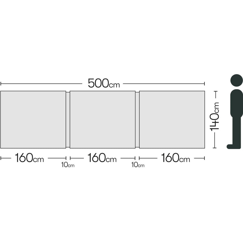 Quest Falcon Pro AirShield 500 Windbreak (3 panels - mid grey) Quest Leisure - UK Camping And Leisure