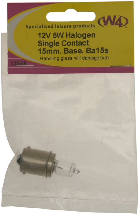 W4 Halogen Bulb 5W 12V 15Mm 37558 W4 - UK Camping And Leisure