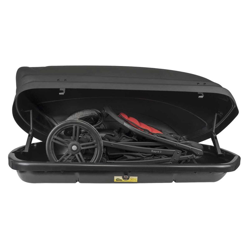 Menabo Mania 320 Litre Black Roof Box (50kg Max.) Menabo - UK Camping And Leisure