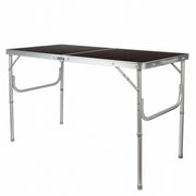 Leisurewize Folding Camping Table with Adjustable Legs Outdoor 120x60x70CM