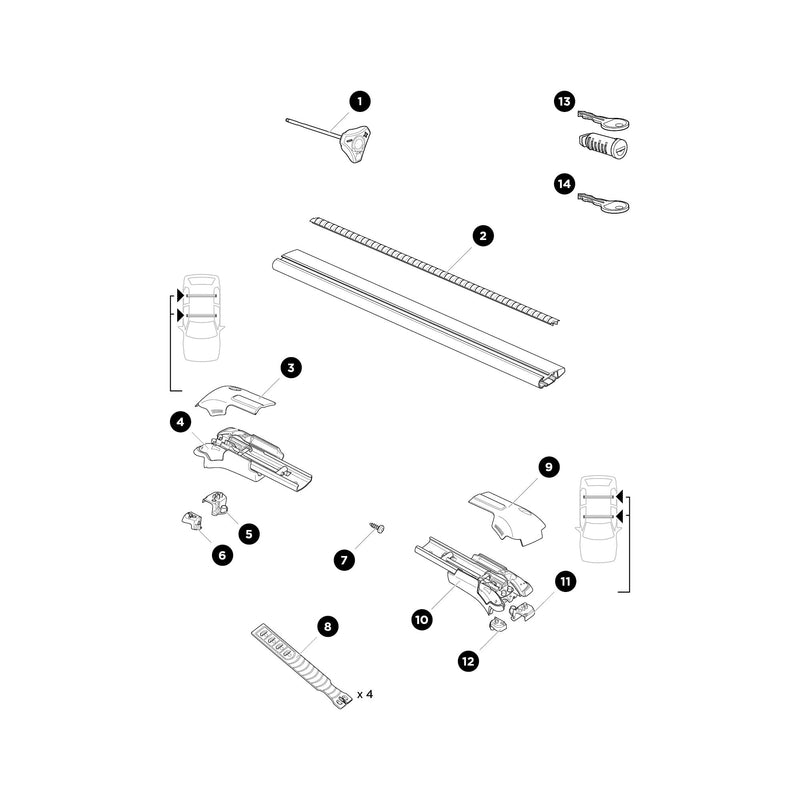 Thule Edge 958 Torque Key for Roof Racks