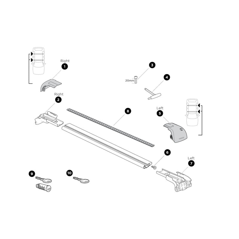 Thule Screw MC6S M6X20 mm