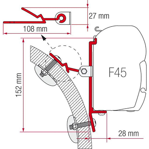 Fiamma Adaptor C: Convenient RV Accessory Attachment Fiamma - UK Camping And Leisure