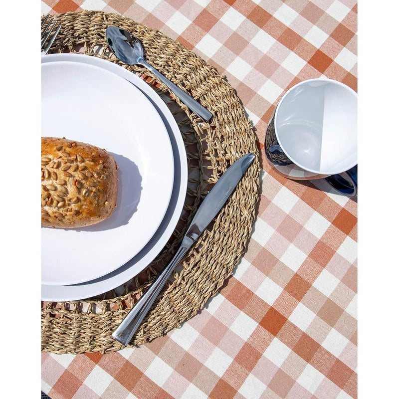Gimex Solid Line Tableware Black & White 16 Pieces Gimex - UK Camping And Leisure