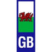 W4 Gb Plate Cymru Upright Sticker 37148 W4 - UK Camping And Leisure