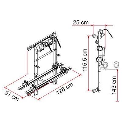 Fiamma Carry Bike 200DJ Fiat Ducato Pre 06 2 Bike Cycle Carrier