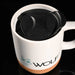 Wolf Outdoors Ceramic Mug with Lid and Cork Base White Wolf Outdoors - UK Camping And Leisure
