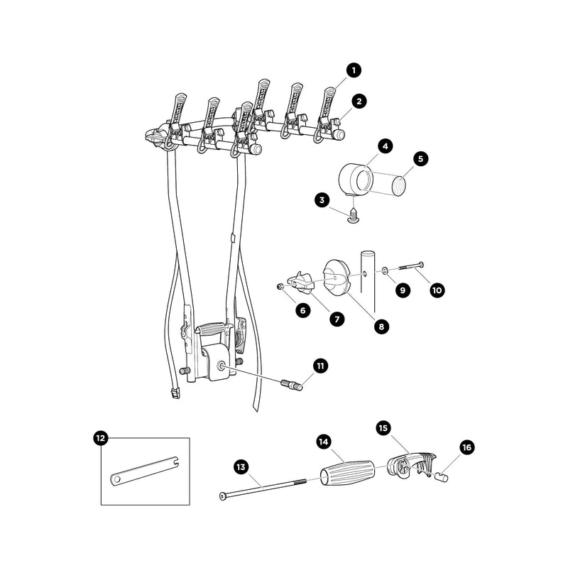 Thule Buckle HangOn 972 - 2 Bike Carrier for Cars