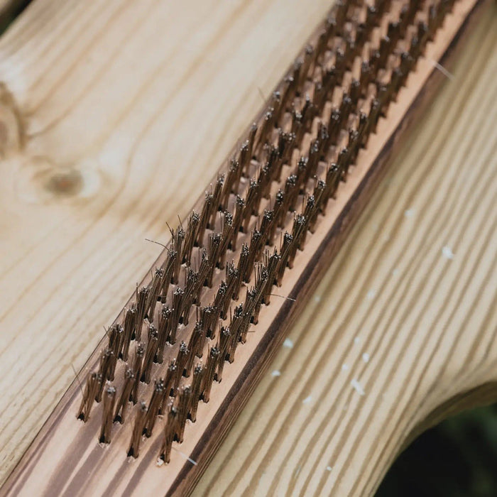 Gino Wooden Handle Wire Brush Gino - UK Camping And Leisure