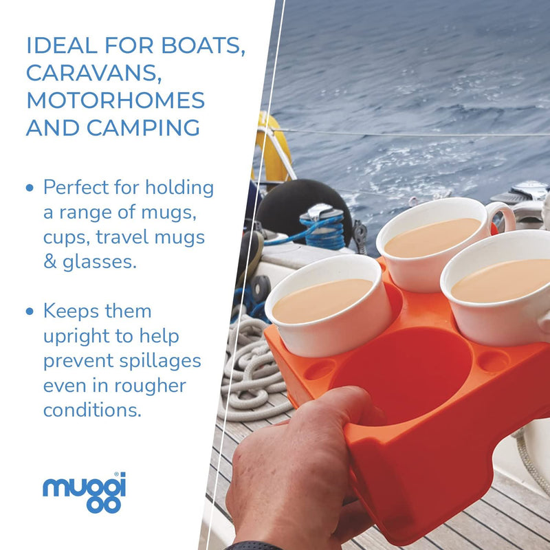 Muggi Multi Cup & Mug Holder Pink Motorhome Caravan Boat Home Office