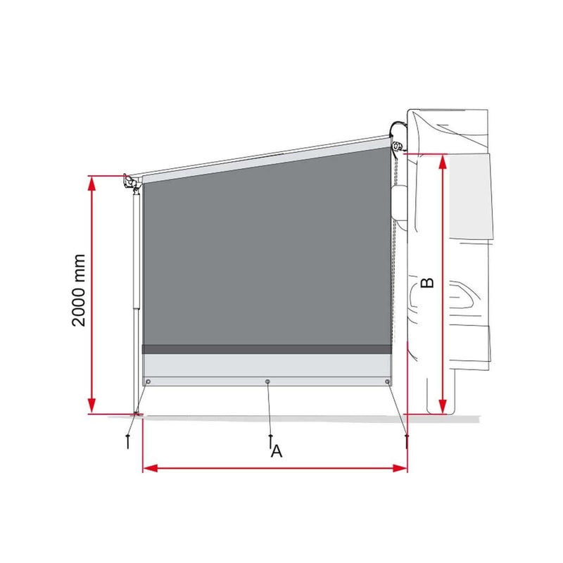 Fiamma Side Block 3/4 Length Caravanstore (08836-01-) Fiamma - UK Camping And Leisure