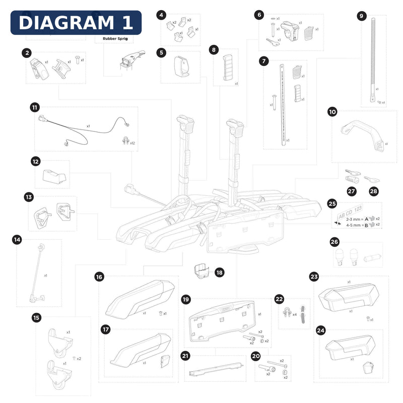 Thule Bike Arm Strap Clip - Spare Part 0.07 kg