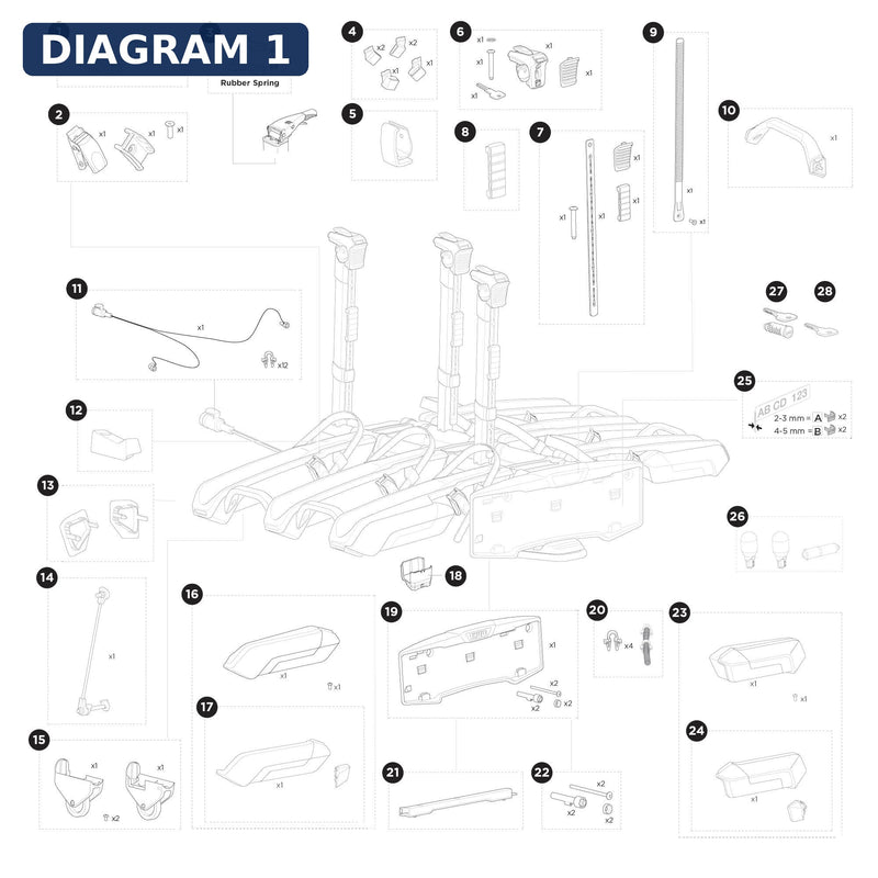 Thule Tilt Wire 3-Bike Spare Part