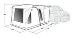 Outwell Daytona Driveaway Air Awning Grey Outwell - UK Camping And Leisure