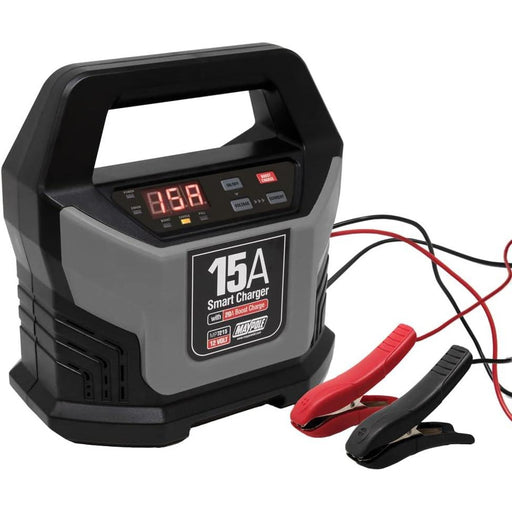 Maypole MP7215 15A 12V Electronic Smart Battery Charger Maypole - UK Camping And Leisure