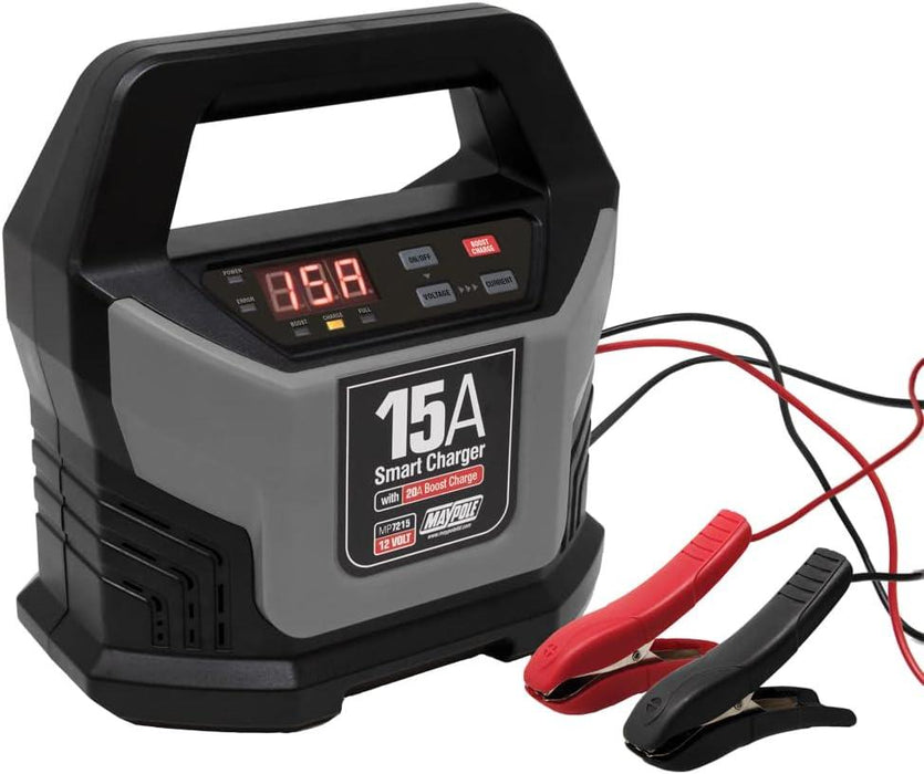 Maypole MP7215 15A 12V Electronic Smart Battery Charger Maypole - UK Camping And Leisure