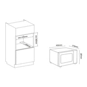 AG Flatbed Microwave 20L in Black 700W 230V - View 6