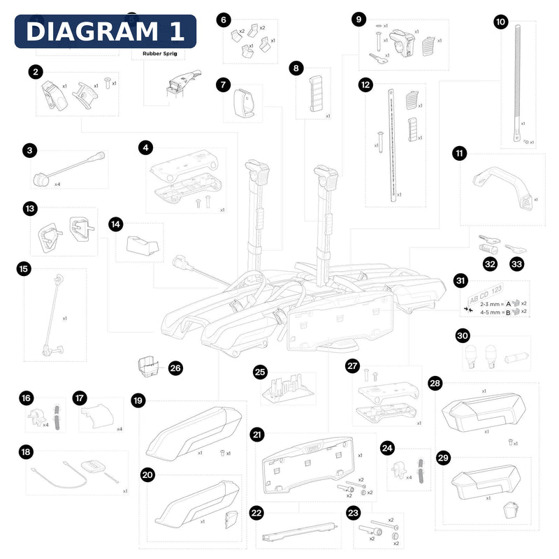 Thule Harness Clip Spare Part 1500055732