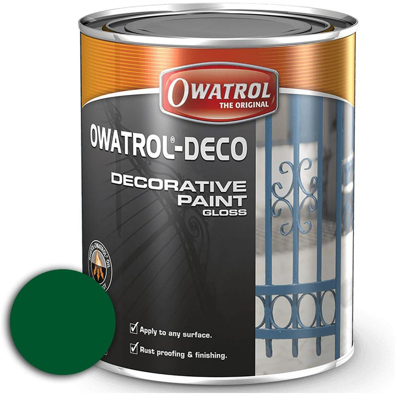 Owatrol Deco Anti Corrosive Gloss Paint (Green RAL 6009 750ml) for Metal Protec Owatrol - UK Camping And Leisure
