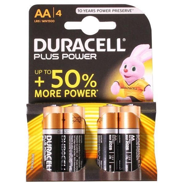 Duracell AA Battery (x4) for Long lasting Performance