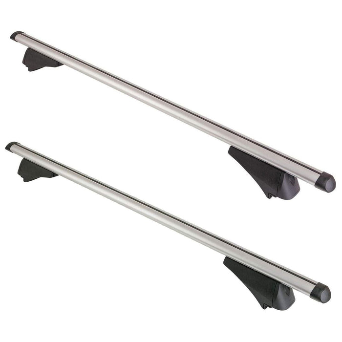 Summit SUM-005 Locking Roof Bars in Aluminium (Pair of) For Cars with Flush Rails - 1.35m, Silver Summit - UK Camping And Leisure