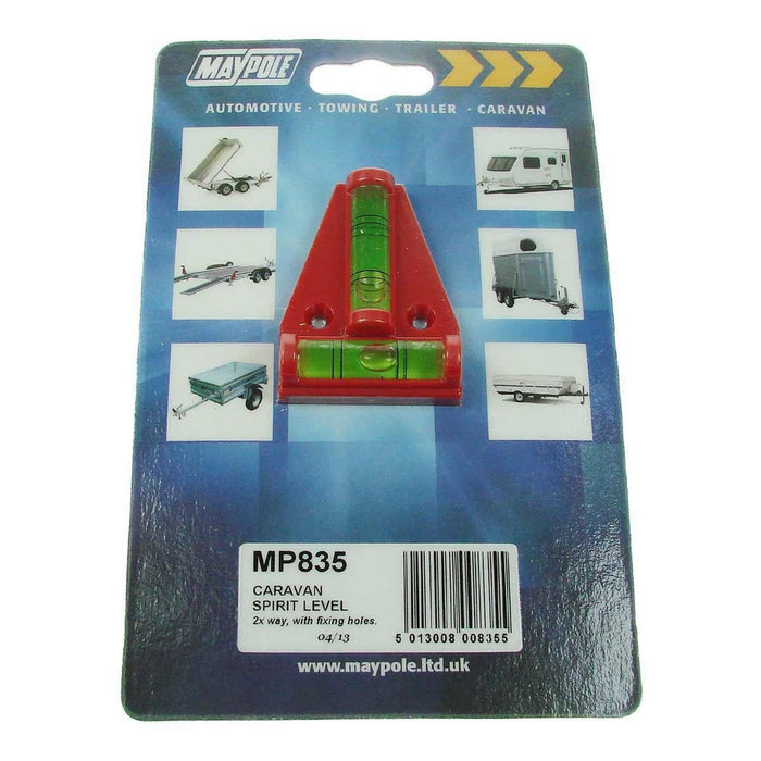 Maypole Caravan Spirit Level with Fixing Holes (Display Packaging) Maypole - UK Camping And Leisure